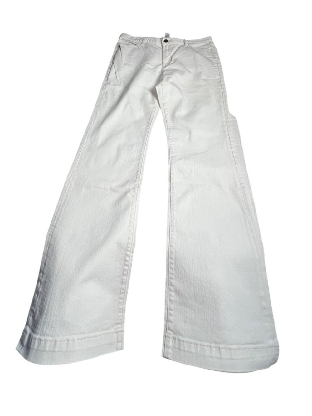 Gap Long And Lean White Jeans Size 12L Cotton Blend Bootcut classic casual